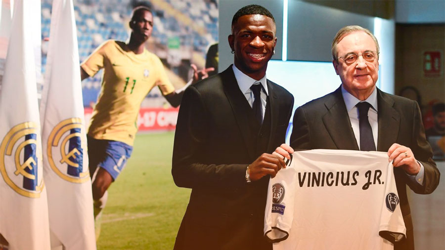 Vinicius Junior é a contratação mais cara do Real desde a chegada de Bale, em 2013 Getty Images