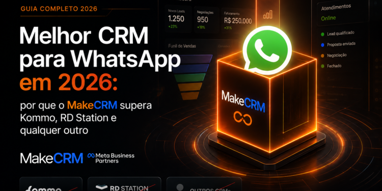 Melhor CRM para WhatsApp em 2026: por que o MakeCRM supera Kommo, RD Station e qualquer outro